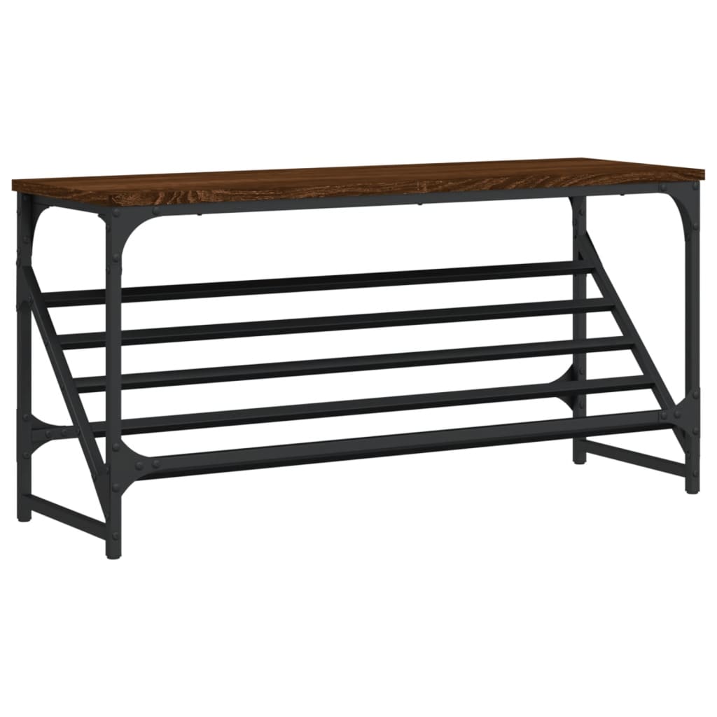 Vidaxl Shoe Rack 90x30x45 cm Color de roble de madera procesada