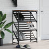 Vidaxl Shoe Rack 60x30x85 cm de madera procesada de roble ahumado coloreado