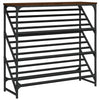Vidaxl schoenenrek 90x30x85 cm bewerkt hout bruin eikenkleur