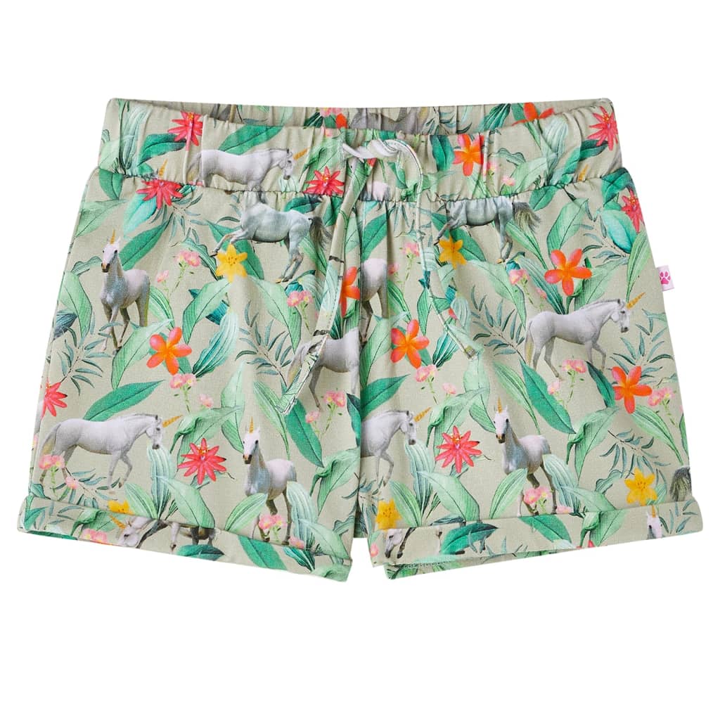 Pantaloncini per bambini VidaXL con coulisse 116 kaki chiaro