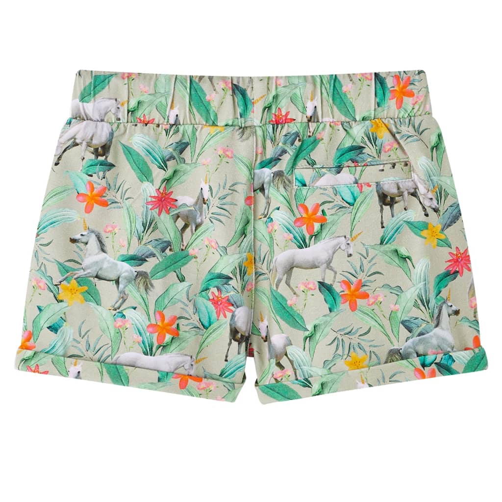 Pantaloncini per bambini VidaXL con coulisse 116 kaki chiaro