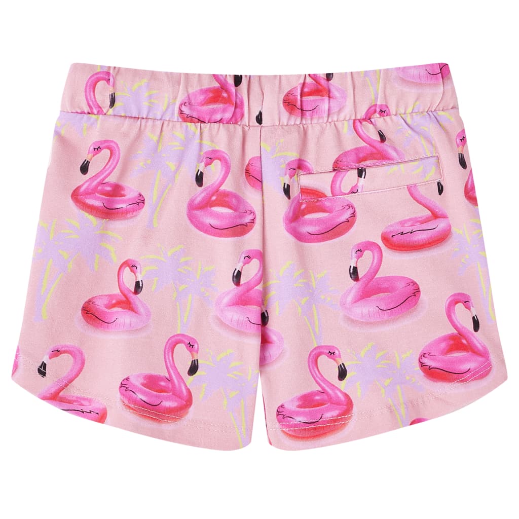 Pantalón corto infantil vidaXL con cordón 104 rosa claro