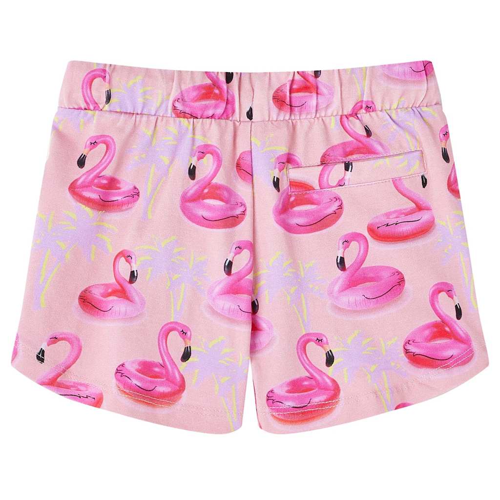 Pantalón corto infantil VidaXL con cordón 116 rosa claro