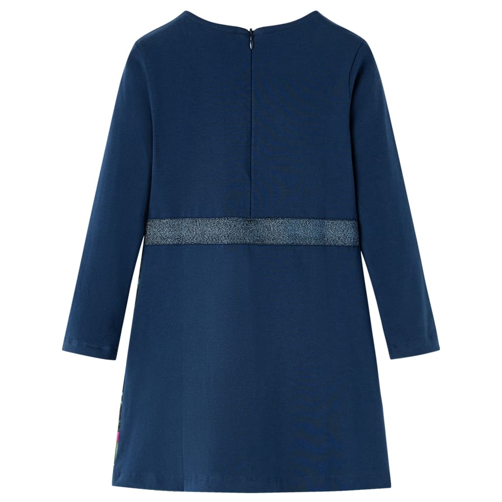 Abito per bambini VidaXL a maniche lunghe 116 blu navy