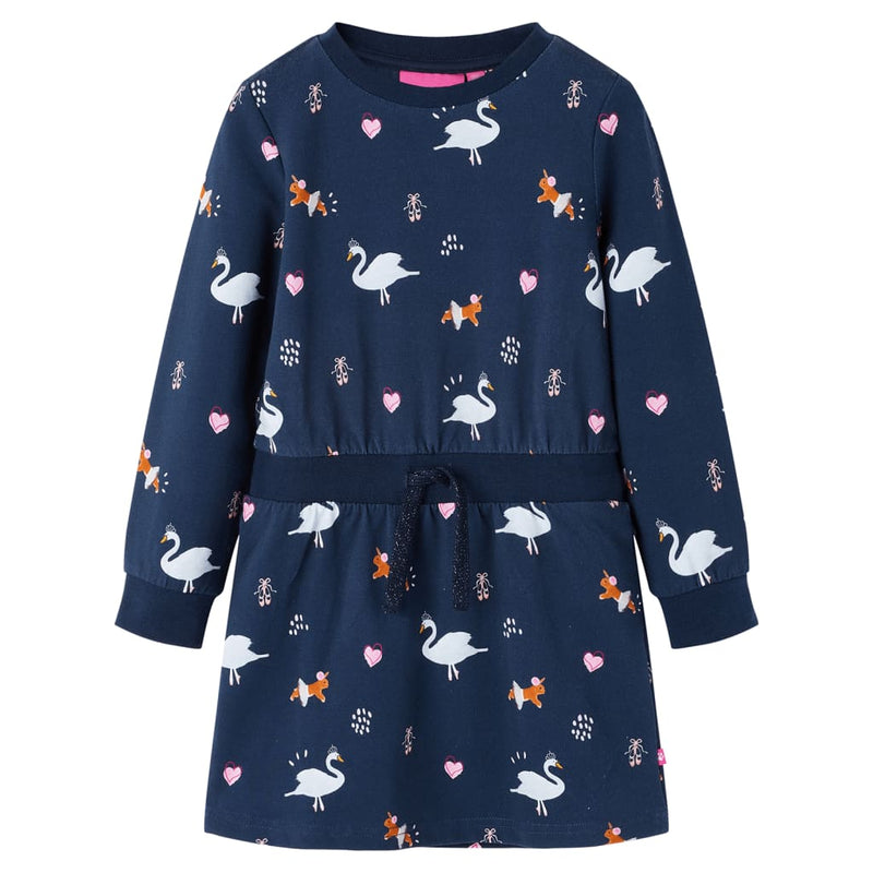 Abito per bambini VidaXL a maniche lunghe 116 blu navy