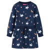 Vidaxl kinderjurk met lange mouwen 128 marineblauw