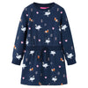 Vidaxl kinderjurk met lange mouwen 140 marineblauw