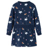 Vidaxl kinderjurk met lange mouwen 140 marineblauw