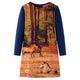 Abito per bambini VidaXL a maniche lunghe 104 blu navy