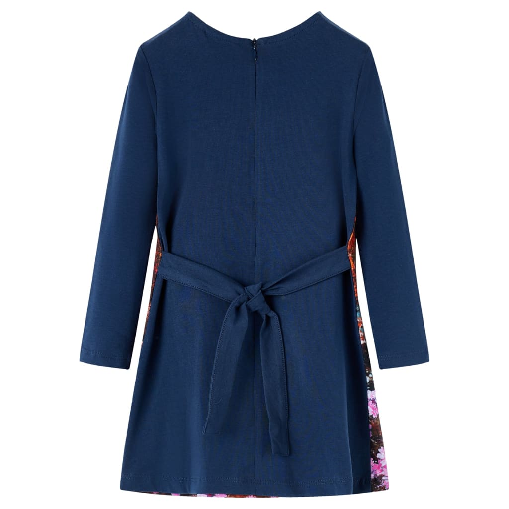 Abito per bambini VidaXL a maniche lunghe 116 blu navy