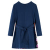 Vidaxl kinderjurk met lange mouwen 128 marineblauw