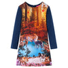 Abito per bambini VidaXL a maniche lunghe 140 blu navy