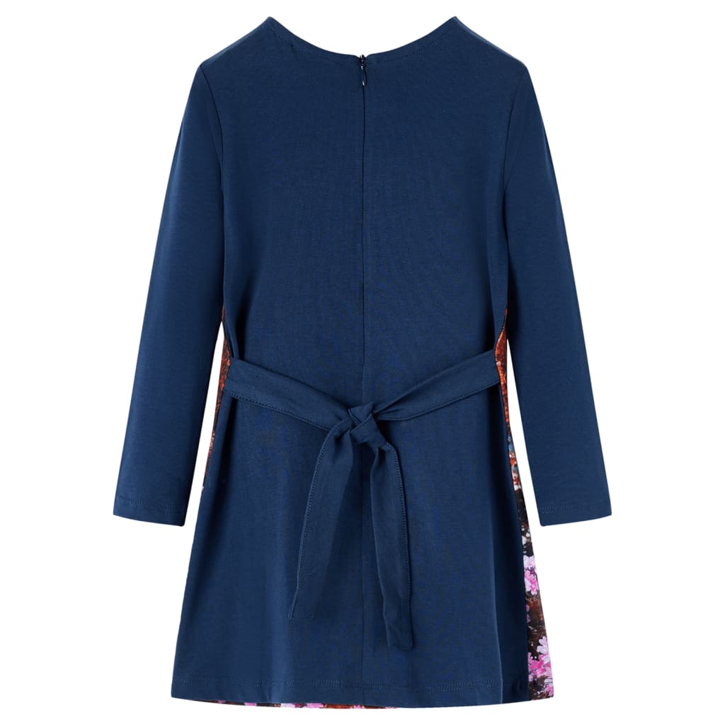 Abito per bambini VidaXL a maniche lunghe 140 blu navy