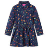Vestido infantil vidaXL manga larga nº128 azul marino