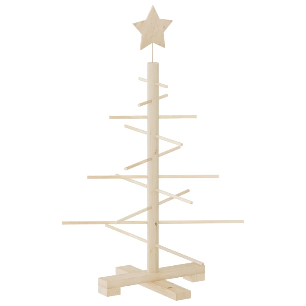 Vidaxx Decoración navideña Árbol de Navidad 75 cm madera maciza de pino