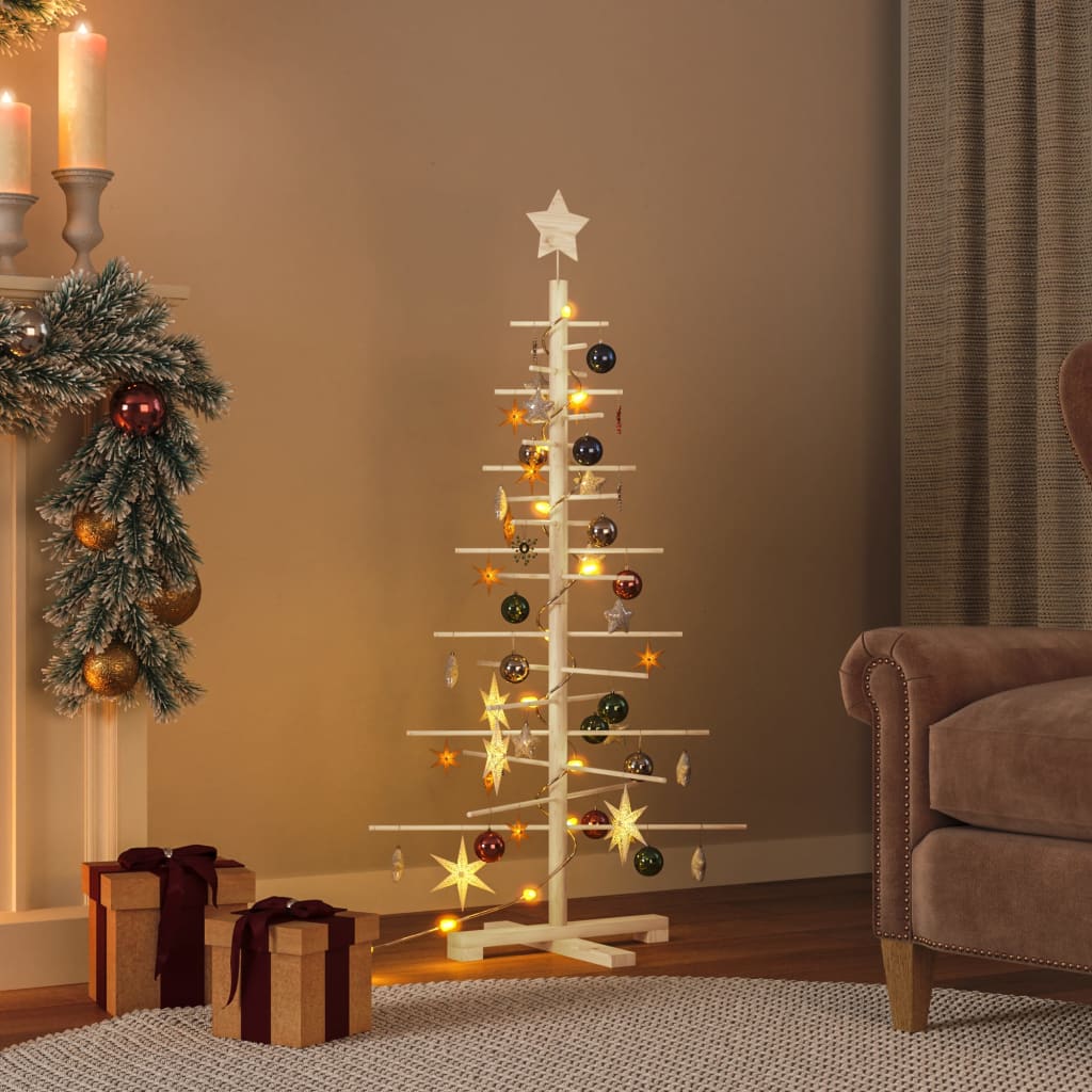 Vidaxx Decorazione natalizia Albero di Natale 125 cm in legno di pino massiccio