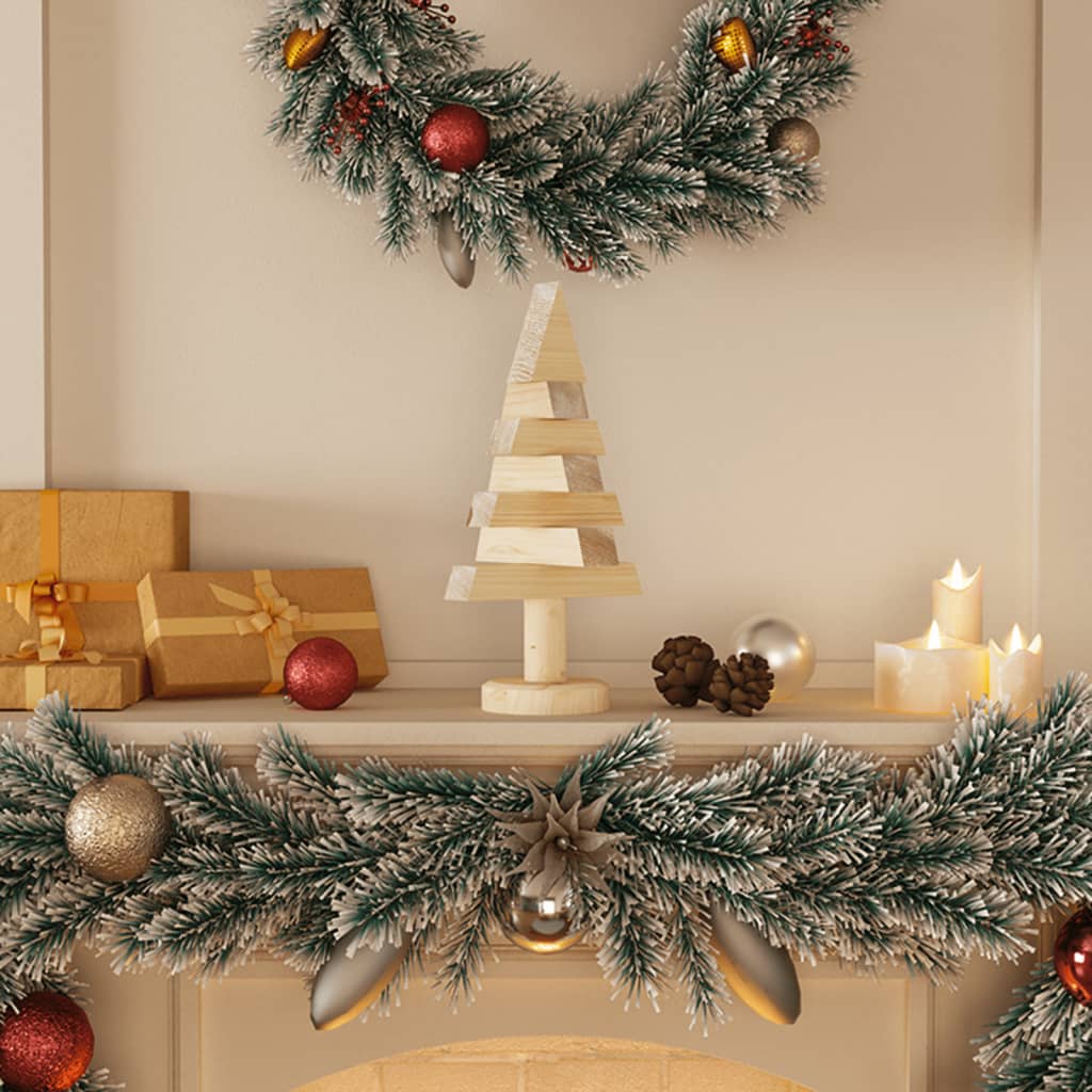 Vidaxl Decoraciones navideñas Árbol de Navidad 2 PCS 30 cm de pino sólido