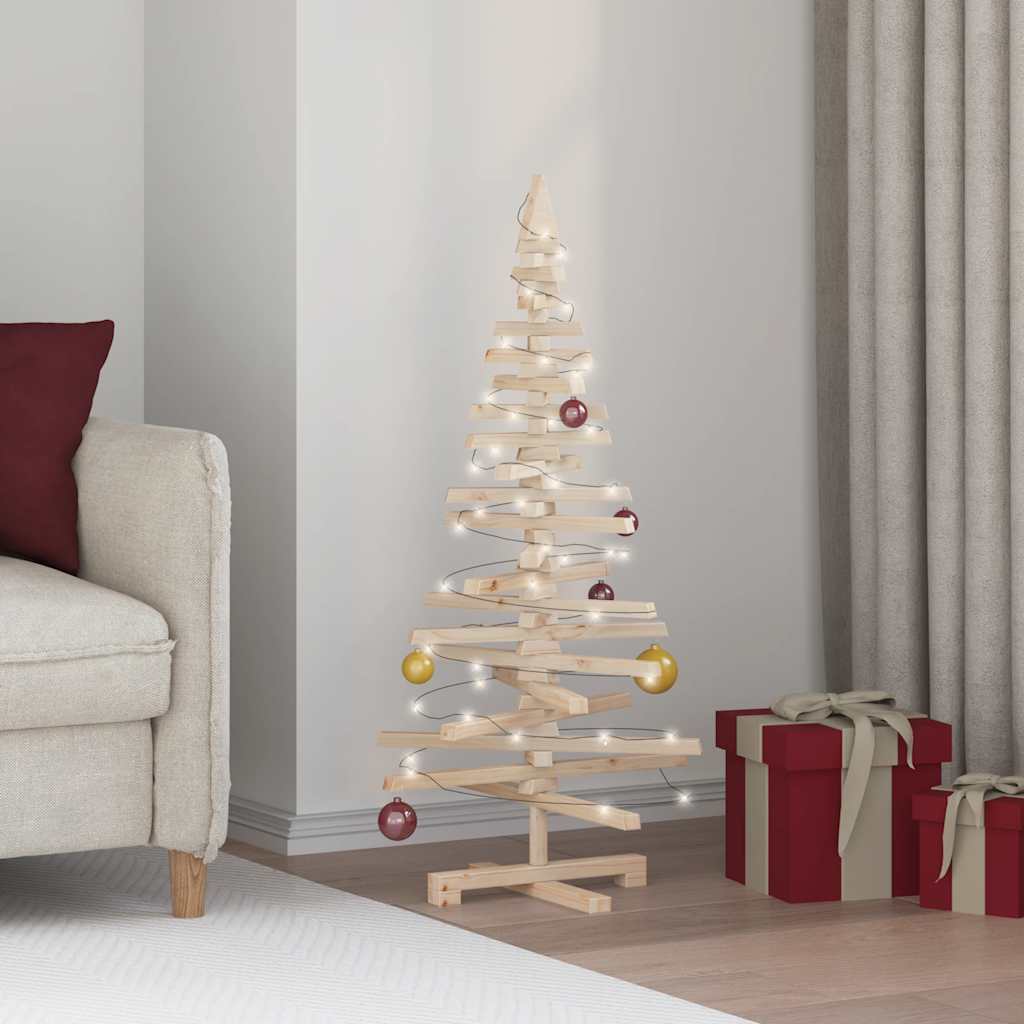 Vidaxx Decoración navideña Árbol de Navidad 120 cm madera maciza de pino