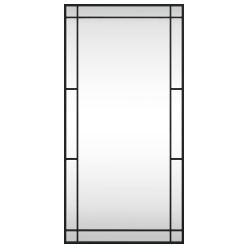 Vidaxl Mirror de pared rectangular 50x100 cm de hierro negro