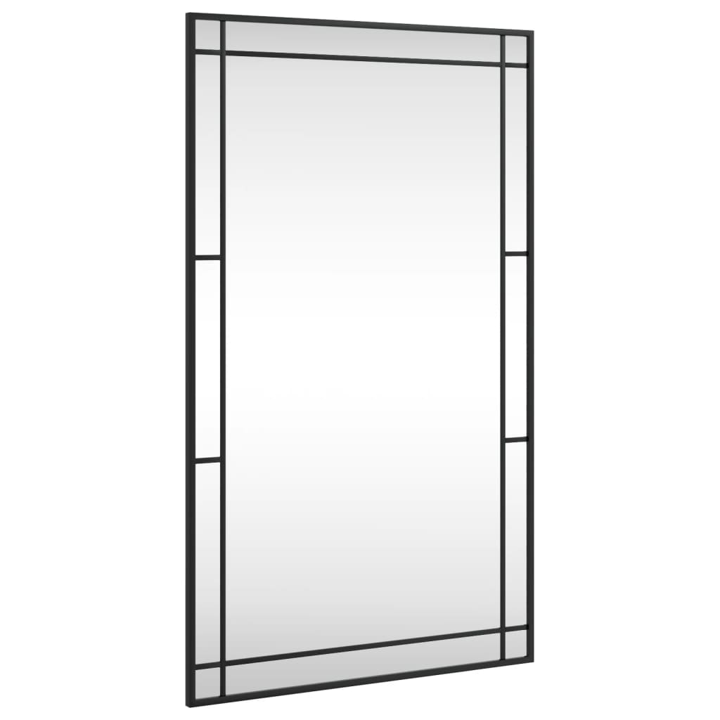 Vidaxl Mirror de pared rectangular 60x100 cm de hierro negro