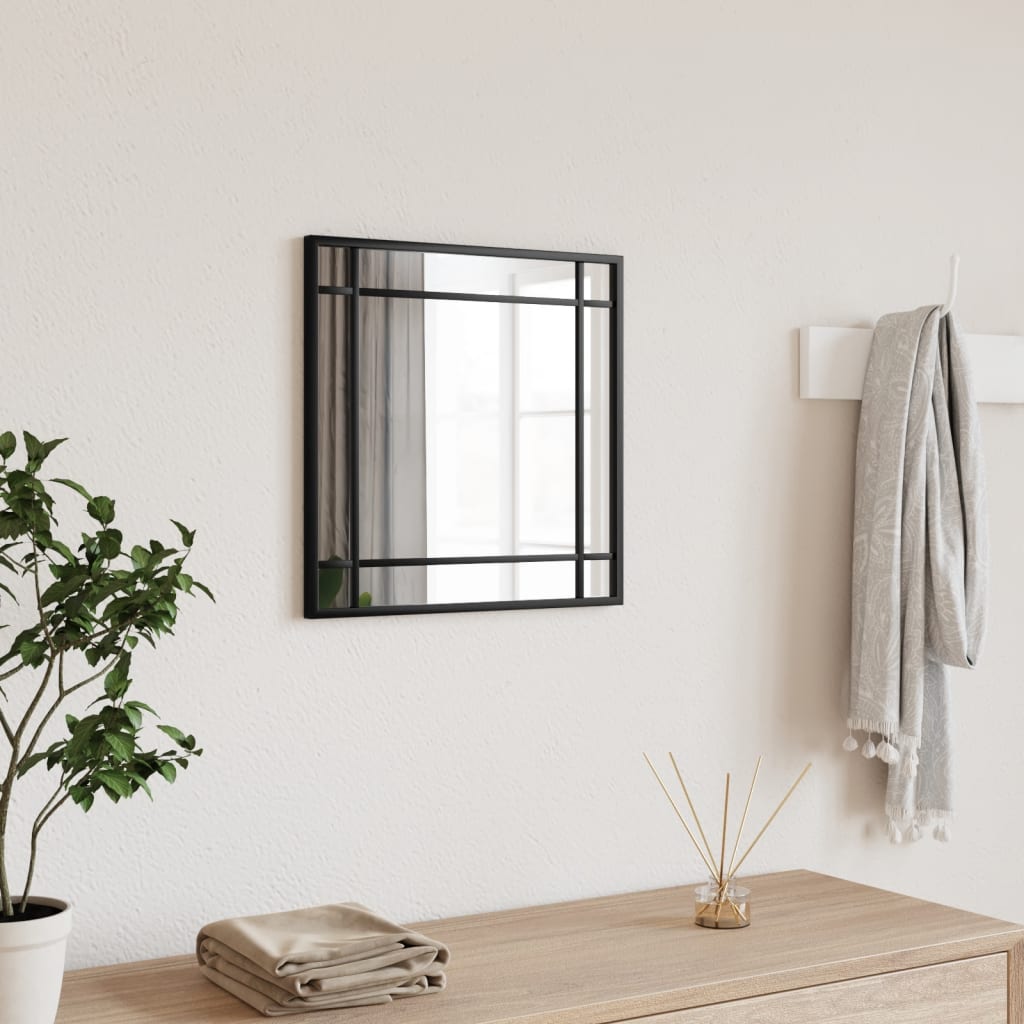 Vidaxl Wall Mirror cuadrado 40x40 cm de hierro negro