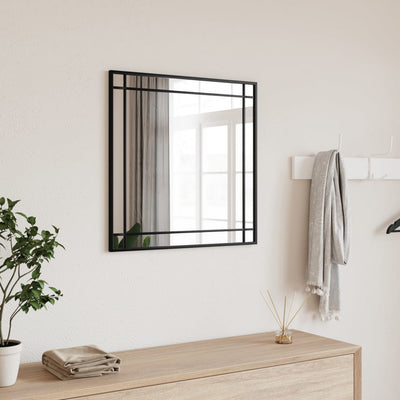 Vidaxl Wall Mirror cuadrado 60x60 cm de hierro negro