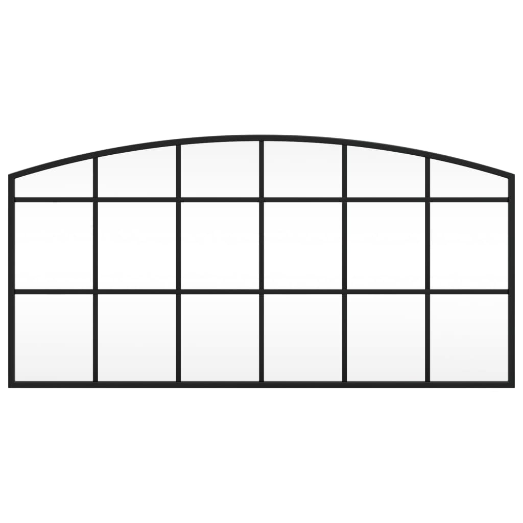 Vidaxx espejo de pared arco 80x40 cm hierro negro