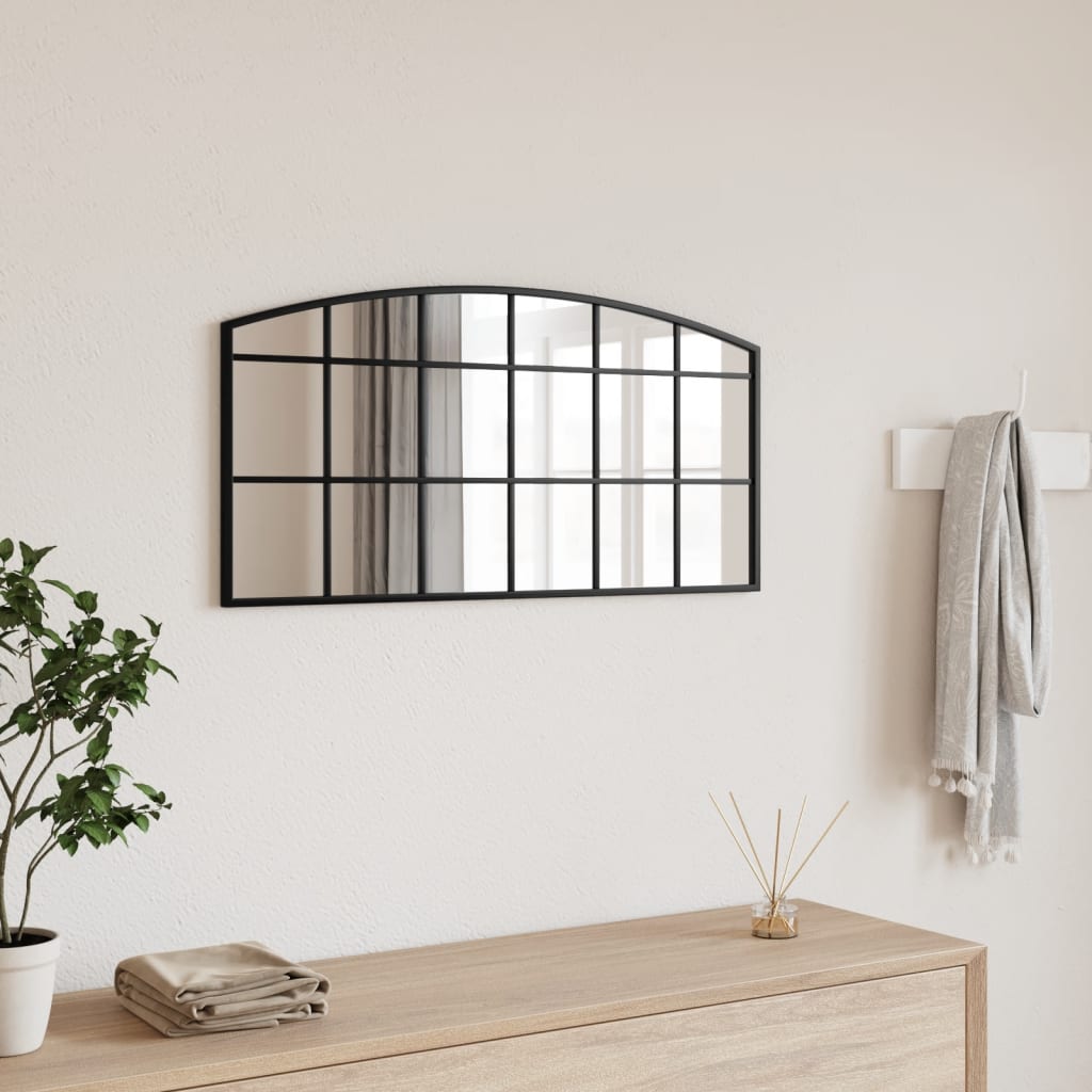 Vidaxx espejo de pared arco 80x40 cm hierro negro