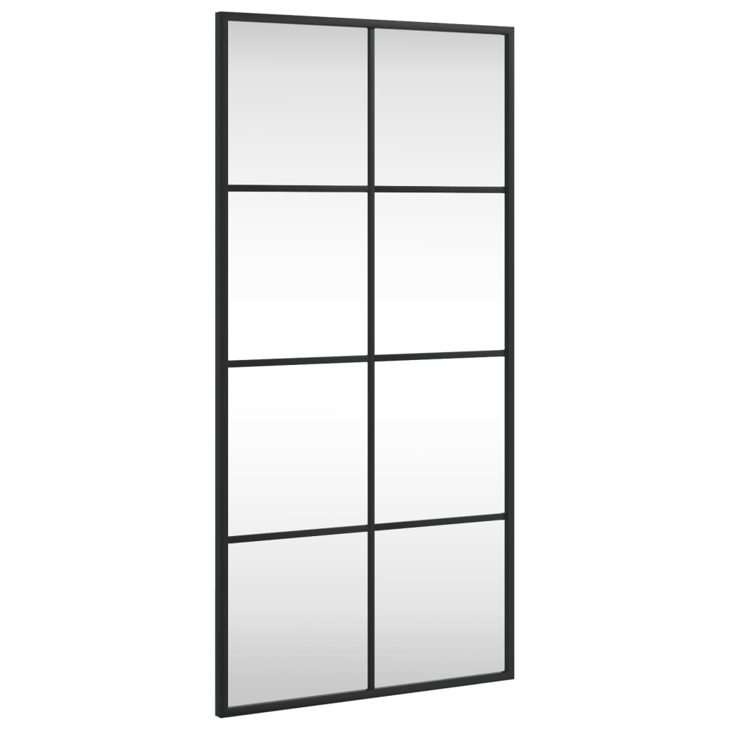 Vidaxl Mirror de pared rectangular 40x80 cm de hierro negro