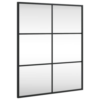 Vidaxl Mirror de pared rectangular 50x60 cm de hierro negro