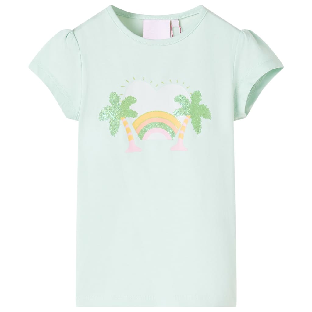 Camisa infantil vidaXL 104 menta claro