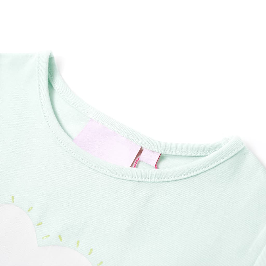 Camisa infantil vidaXL 104 menta claro