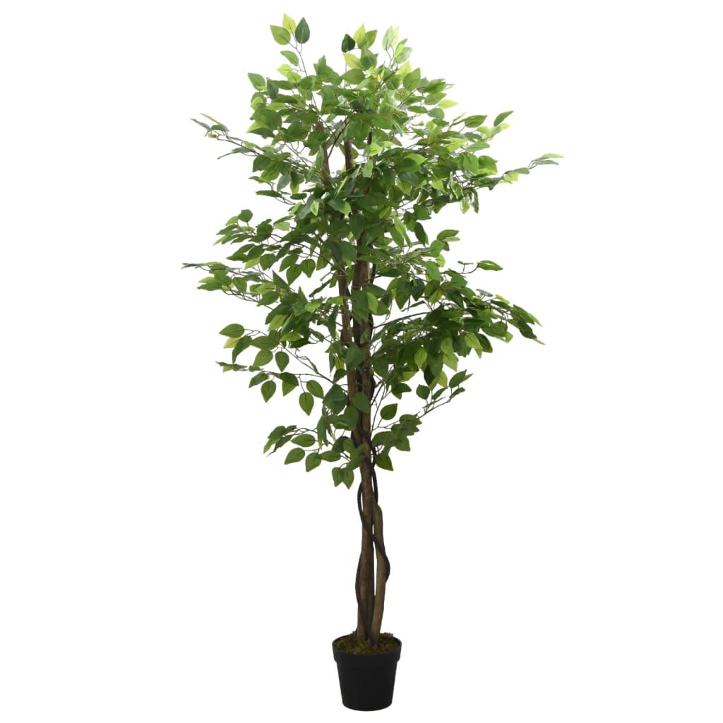 Vidaxl planta artificial ficus 378 hojas 80 cm verde