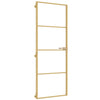 Vidaxl puerta interior estrecha 76x201.5 cm de vidrio endurecido y color de oro de aluminio