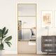 Vidaxl puerta interior estrecha 76x201.5 cm de vidrio endurecido y color de oro de aluminio