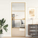 Vidaxl puerta interior estrecha 83x201.5 cm de vidrio endurecido y color de oro de aluminio