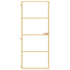 Vidaxl puerta interior estrecha 83x201.5 cm de vidrio endurecido y color de oro de aluminio