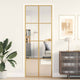 Vidaxl puerta interior estrecha 76x201.5 cm de vidrio endurecido y color de oro de aluminio
