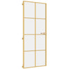 Vidaxl puerta interior estrecha 83x201.5 cm de vidrio endurecido y color de oro de aluminio