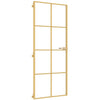 Vidaxl binnendeur smal 83x201,5 cm gehard glas en aluminium goudkleur