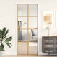 Vidaxl puerta interior estrecha 83x201.5 cm de vidrio endurecido y color de oro de aluminio