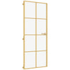 Vidaxl binnendeur smal 83x201,5 cm gehard glas en aluminium goudkleur