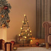 Vidaxl Decorazione natalizia albero di Natale 60 cm di metallo nero