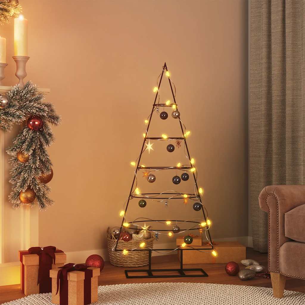 Vidaxl Decoración de Navidad Árbol de Navidad de 125 cm de metal negro