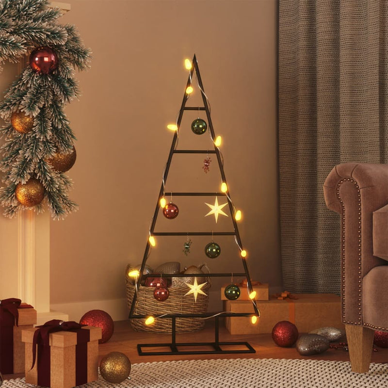 Vidaxl Decoración de Navidad Árbol de Navidad de 90 cm de metal negro