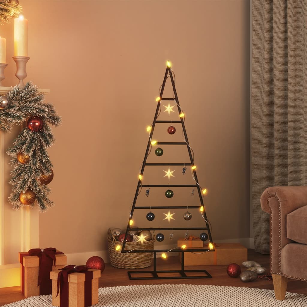 VidaXL Decoración navideña Árbol de Navidad 125 cm metal negro