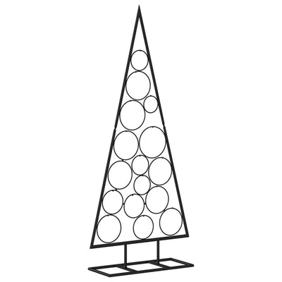 VidaXL Decorazione natalizia Albero di Natale 125 cm in metallo nero