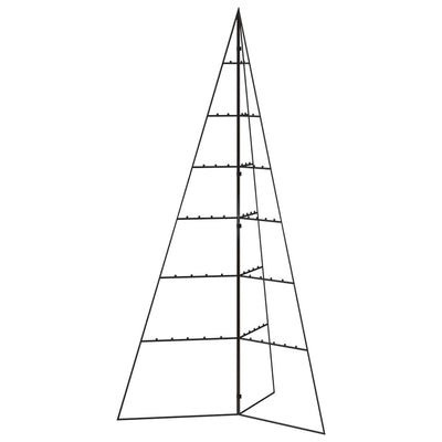 VidaXL Decorazione natalizia Albero di Natale 140 cm in metallo nero