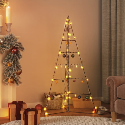 VidaXL Decorazione natalizia Albero di Natale 140 cm in metallo nero