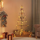 VidaXL Decorazione natalizia Albero di Natale 140 cm in metallo nero